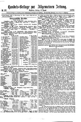 Allgemeine Zeitung. Handelsbeilage (Allgemeine Zeitung) Freitag 23. August 1878