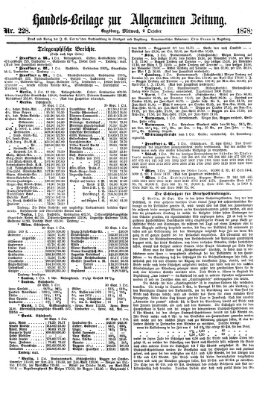 Allgemeine Zeitung. Handelsbeilage (Allgemeine Zeitung) Mittwoch 2. Oktober 1878