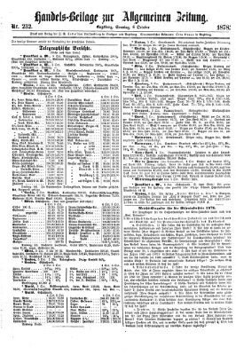 Allgemeine Zeitung. Handelsbeilage (Allgemeine Zeitung) Sonntag 6. Oktober 1878