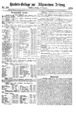 Allgemeine Zeitung. Handelsbeilage (Allgemeine Zeitung) Dienstag 12. November 1878