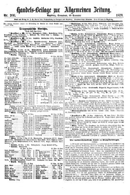 Allgemeine Zeitung. Handelsbeilage (Allgemeine Zeitung) Samstag 23. November 1878