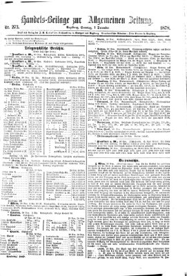 Allgemeine Zeitung. Handelsbeilage (Allgemeine Zeitung) Sonntag 1. Dezember 1878