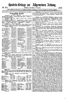 Allgemeine Zeitung. Handelsbeilage (Allgemeine Zeitung) Samstag 7. Dezember 1878