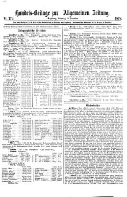 Allgemeine Zeitung. Handelsbeilage (Allgemeine Zeitung) Sonntag 8. Dezember 1878