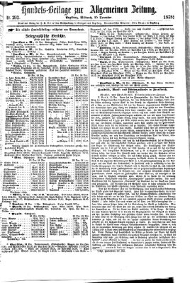 Allgemeine Zeitung. Handelsbeilage (Allgemeine Zeitung) Mittwoch 25. Dezember 1878