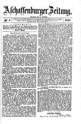 Aschaffenburger Zeitung Freitag 4. Januar 1878