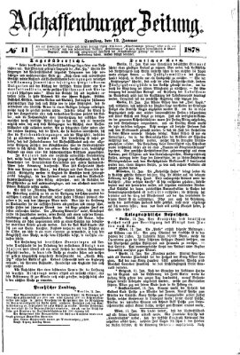 Aschaffenburger Zeitung Samstag 12. Januar 1878