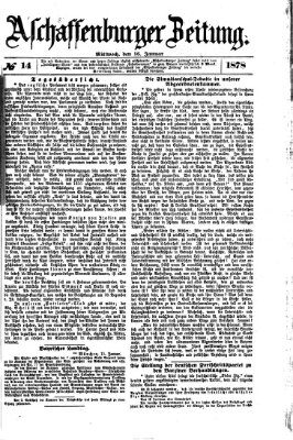 Aschaffenburger Zeitung Mittwoch 16. Januar 1878