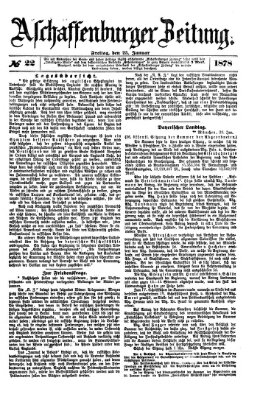 Aschaffenburger Zeitung Freitag 25. Januar 1878