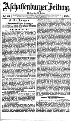 Aschaffenburger Zeitung Dienstag 29. Januar 1878