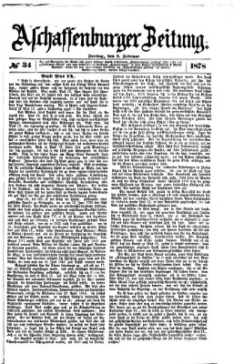 Aschaffenburger Zeitung Freitag 8. Februar 1878