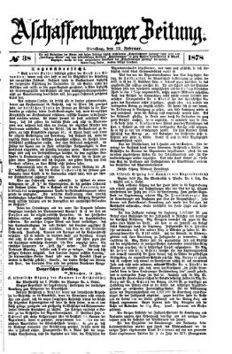 Aschaffenburger Zeitung Dienstag 12. Februar 1878