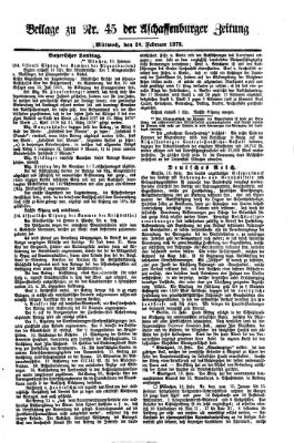 Aschaffenburger Zeitung Mittwoch 20. Februar 1878