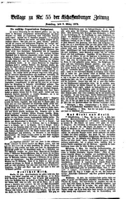 Aschaffenburger Zeitung Samstag 2. März 1878