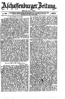 Aschaffenburger Zeitung Mittwoch 6. März 1878