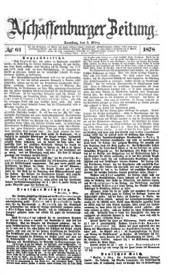 Aschaffenburger Zeitung Samstag 9. März 1878