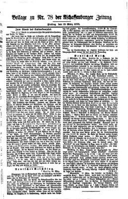 Aschaffenburger Zeitung Freitag 29. März 1878