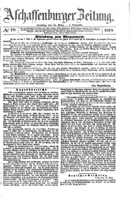 Aschaffenburger Zeitung Samstag 30. März 1878