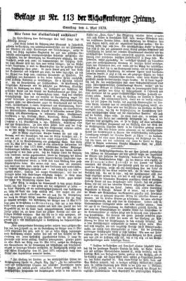 Aschaffenburger Zeitung Samstag 4. Mai 1878