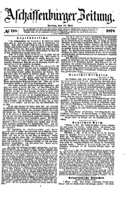 Aschaffenburger Zeitung Freitag 10. Mai 1878