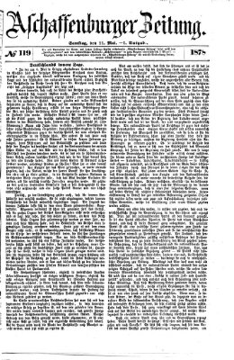 Aschaffenburger Zeitung Samstag 11. Mai 1878