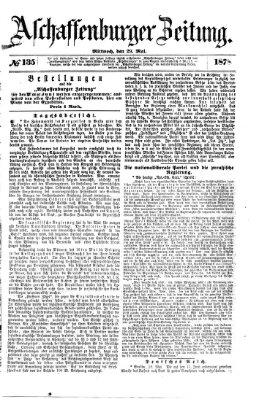 Aschaffenburger Zeitung Mittwoch 29. Mai 1878