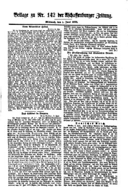 Aschaffenburger Zeitung Mittwoch 5. Juni 1878