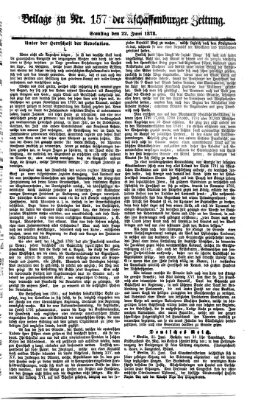 Aschaffenburger Zeitung Samstag 22. Juni 1878