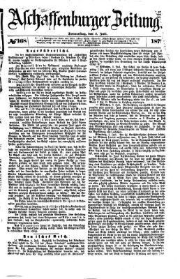 Aschaffenburger Zeitung Donnerstag 4. Juli 1878