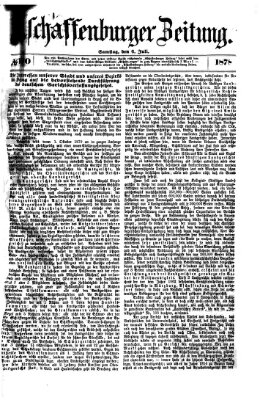 Aschaffenburger Zeitung Samstag 6. Juli 1878