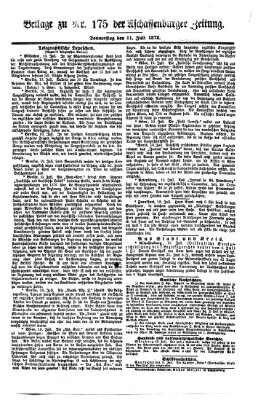 Aschaffenburger Zeitung Donnerstag 11. Juli 1878