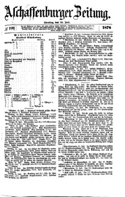 Aschaffenburger Zeitung Mittwoch 31. Juli 1878