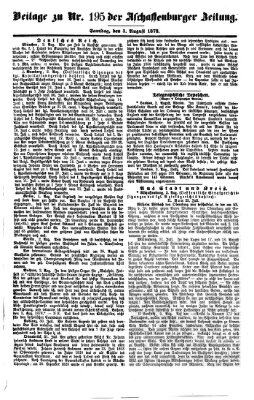 Aschaffenburger Zeitung Samstag 3. August 1878