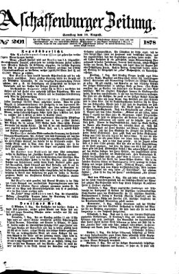 Aschaffenburger Zeitung Samstag 10. August 1878