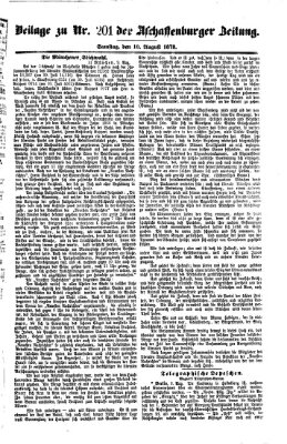 Aschaffenburger Zeitung Samstag 10. August 1878