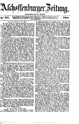 Aschaffenburger Zeitung Donnerstag 22. August 1878