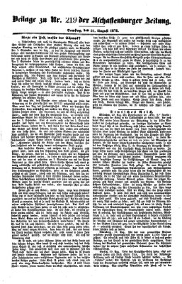 Aschaffenburger Zeitung Samstag 31. August 1878