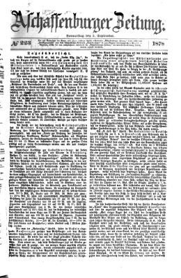 Aschaffenburger Zeitung Donnerstag 5. September 1878