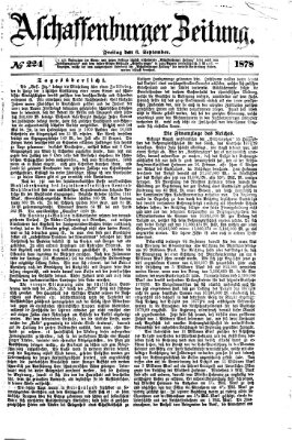 Aschaffenburger Zeitung Freitag 6. September 1878