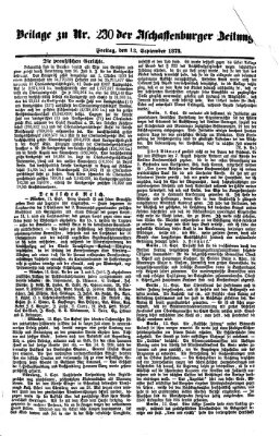 Aschaffenburger Zeitung Freitag 13. September 1878