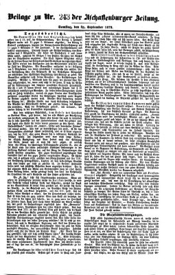 Aschaffenburger Zeitung Samstag 28. September 1878