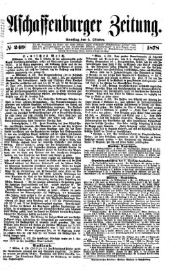 Aschaffenburger Zeitung Samstag 5. Oktober 1878