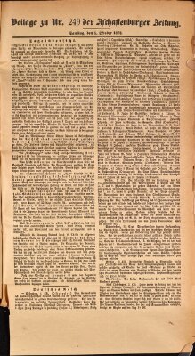 Aschaffenburger Zeitung Samstag 5. Oktober 1878