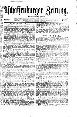 Aschaffenburger Zeitung Mittwoch 16. Oktober 1878