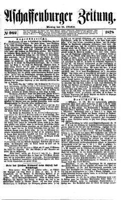 Aschaffenburger Zeitung Montag 21. Oktober 1878