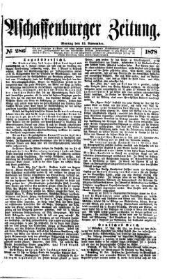 Aschaffenburger Zeitung Montag 18. November 1878