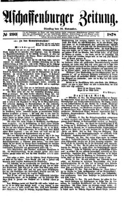 Aschaffenburger Zeitung Dienstag 26. November 1878