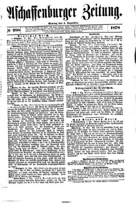 Aschaffenburger Zeitung Montag 2. Dezember 1878