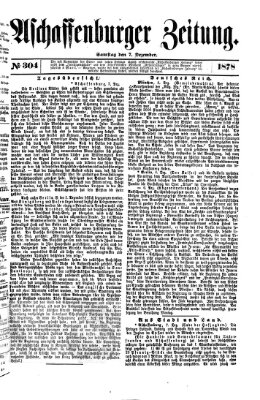 Aschaffenburger Zeitung Samstag 7. Dezember 1878