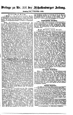 Aschaffenburger Zeitung Samstag 7. Dezember 1878